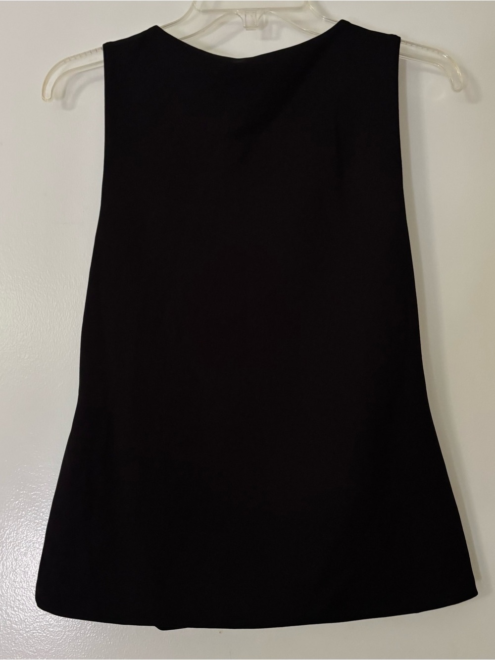 White House Black Market Black Sleeveless Draped Front Top - Picture 2 of 3